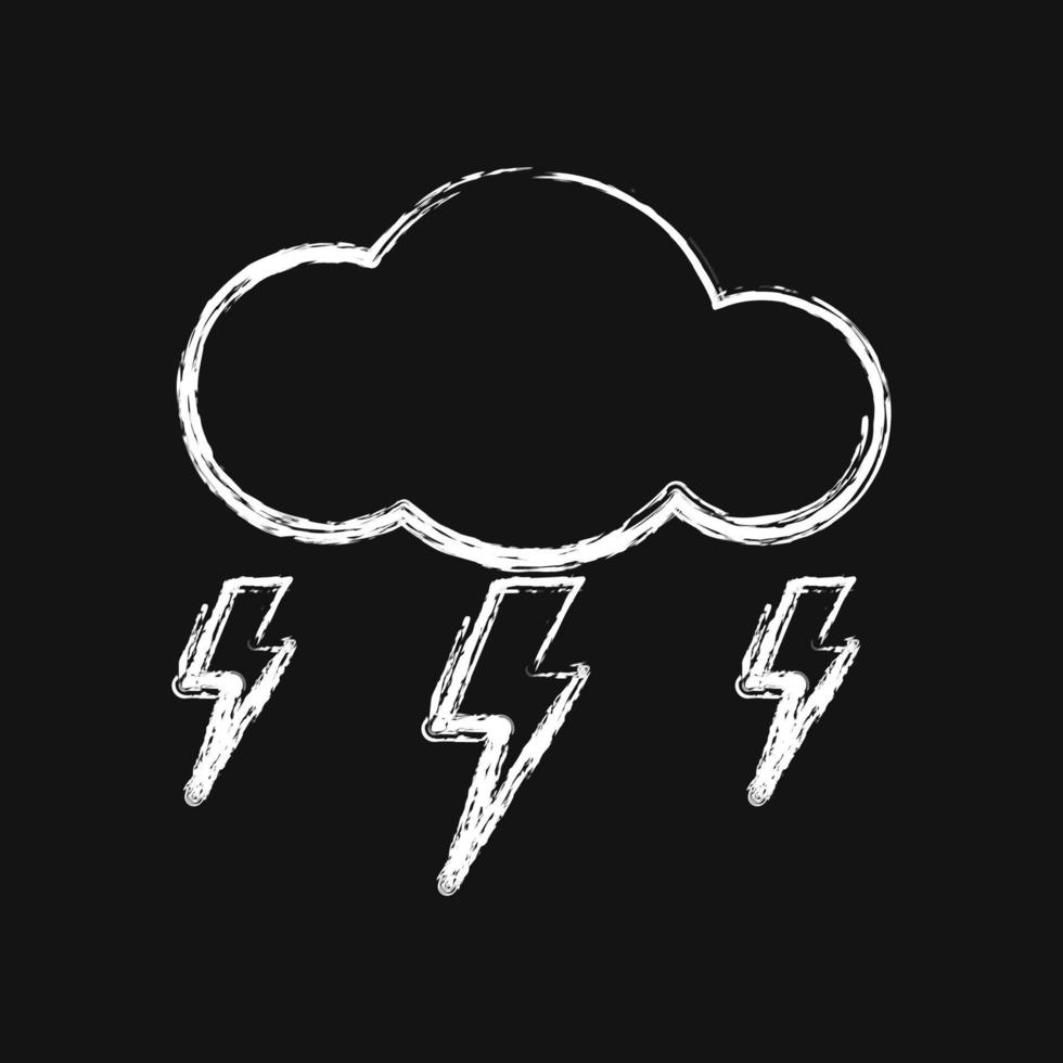 Icon lighting. Weather elements symbol. Icons in chalk style. Good for prints, web, smartphone app, posters, infographics, logo, sign, etc. vector