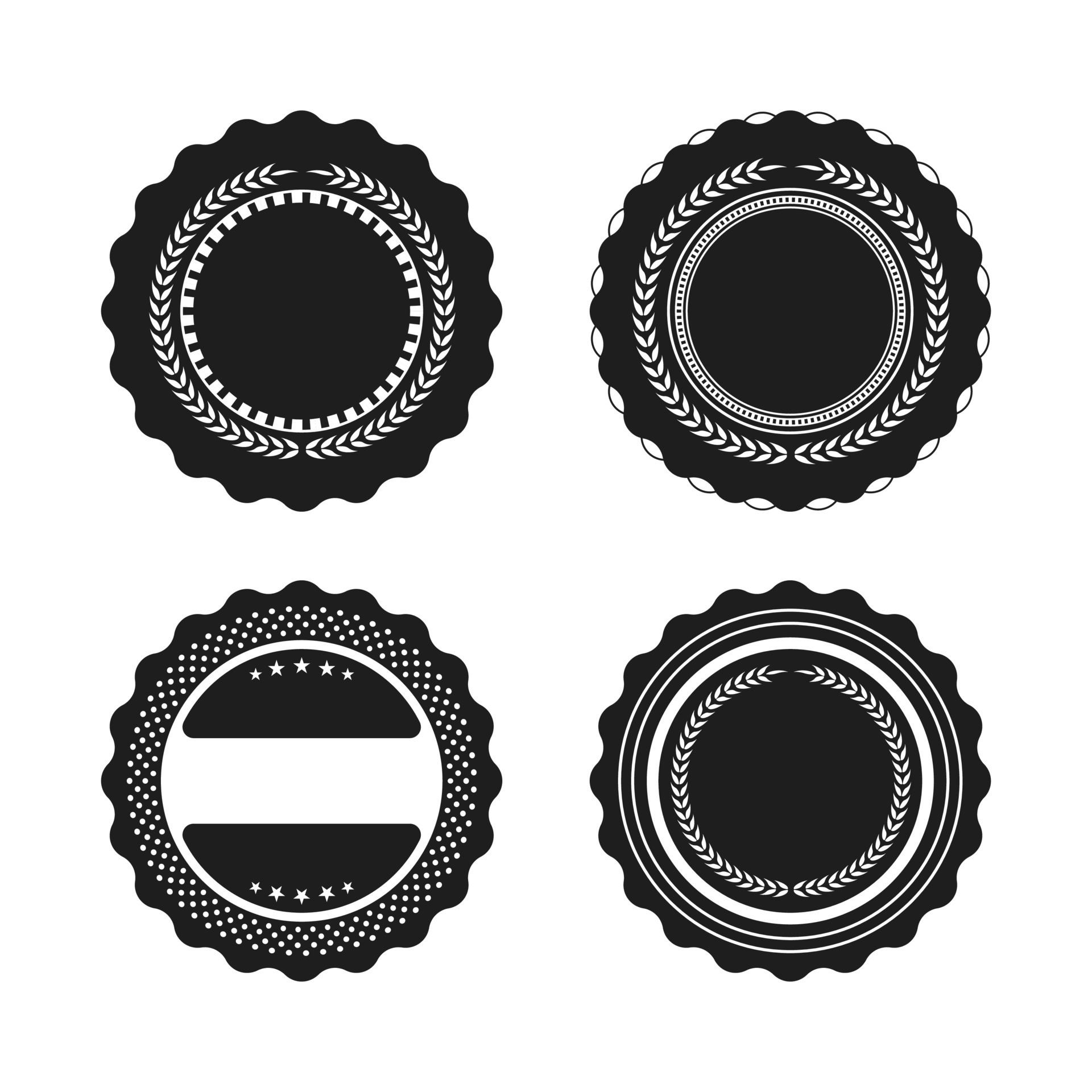 Vector Frame labels Set ornamental vintage decoration 22005709 Vector
