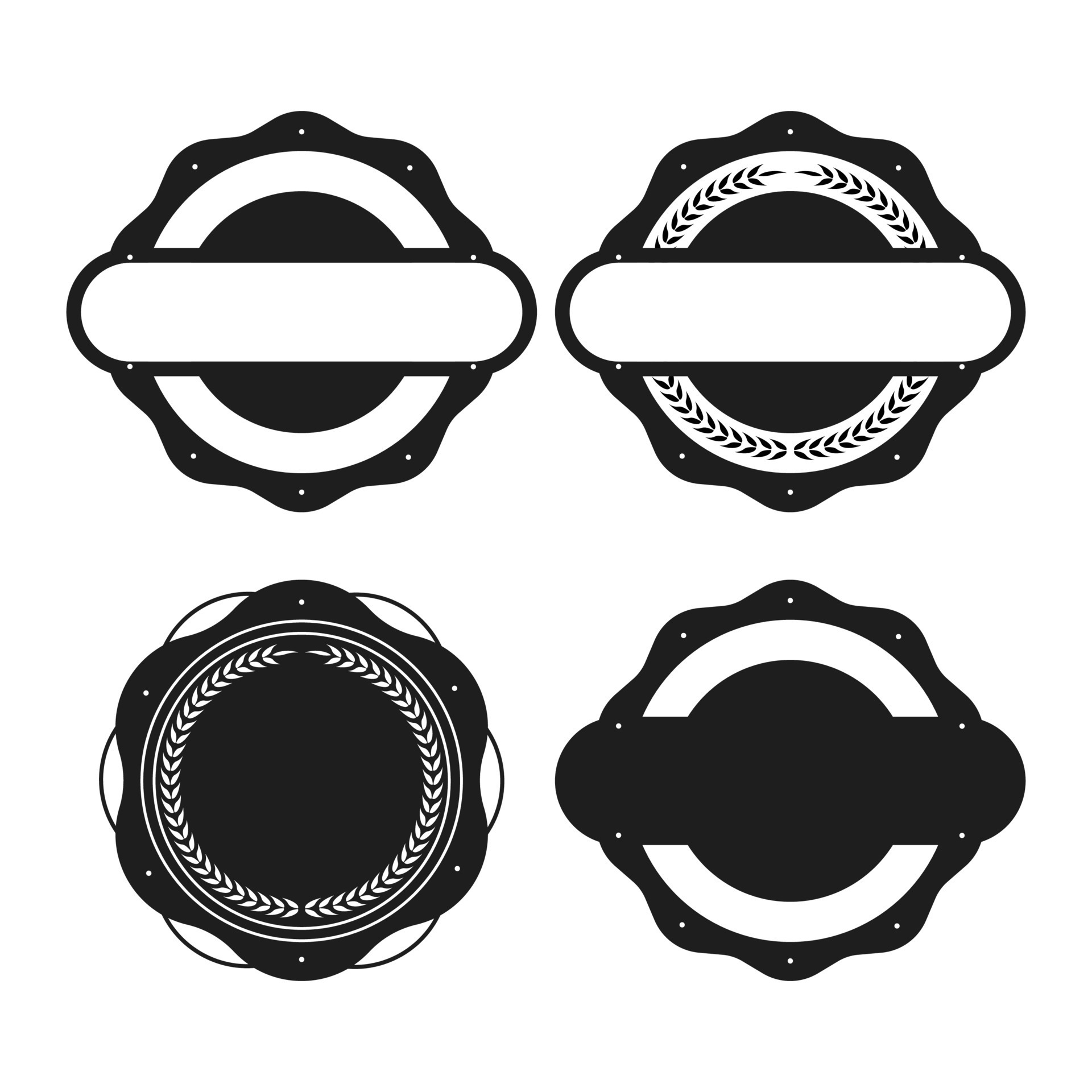 Vector Frame labels Set ornamental vintage decoration 22005711 Vector