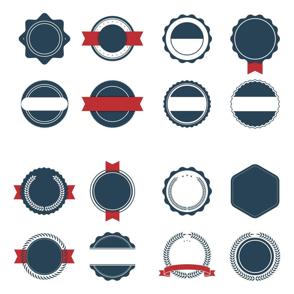 Set Silver labels and badges of seal quality stock. vector illustration