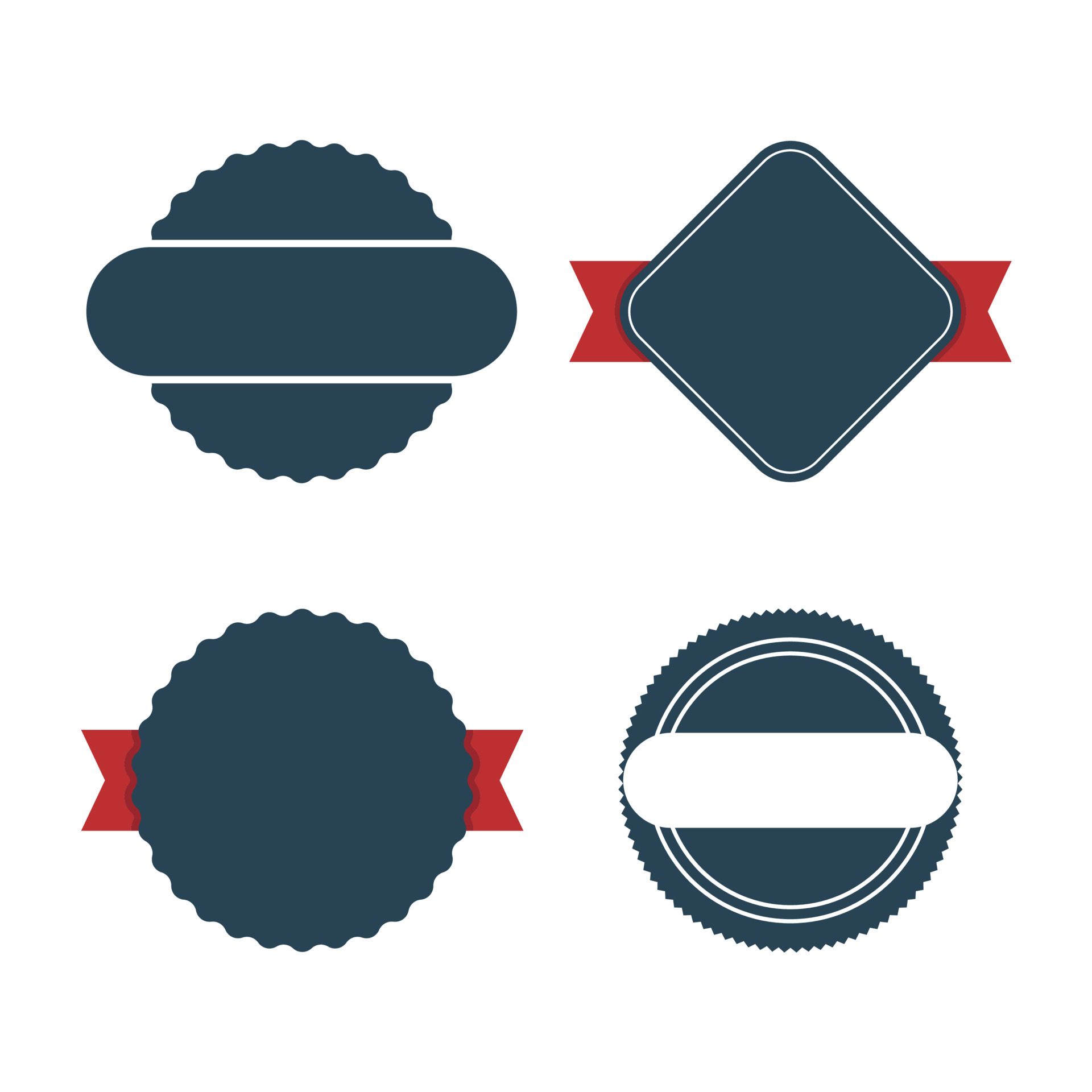 Vector set Badge, Ribbons and Labels. Design elements 22005727 Vector