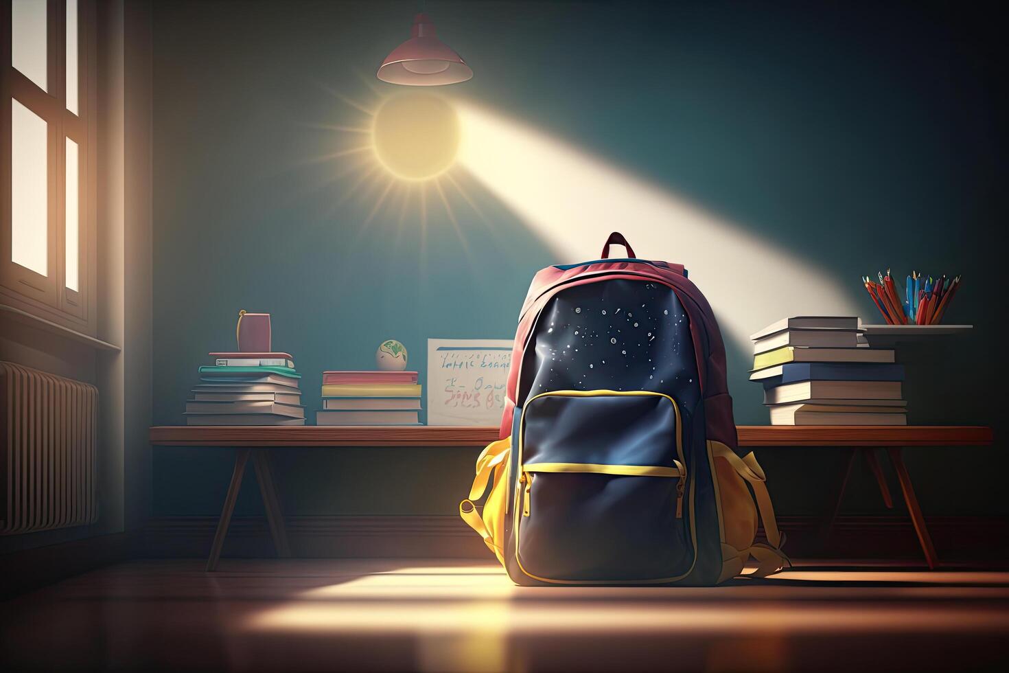 back to school background. Illustration photo