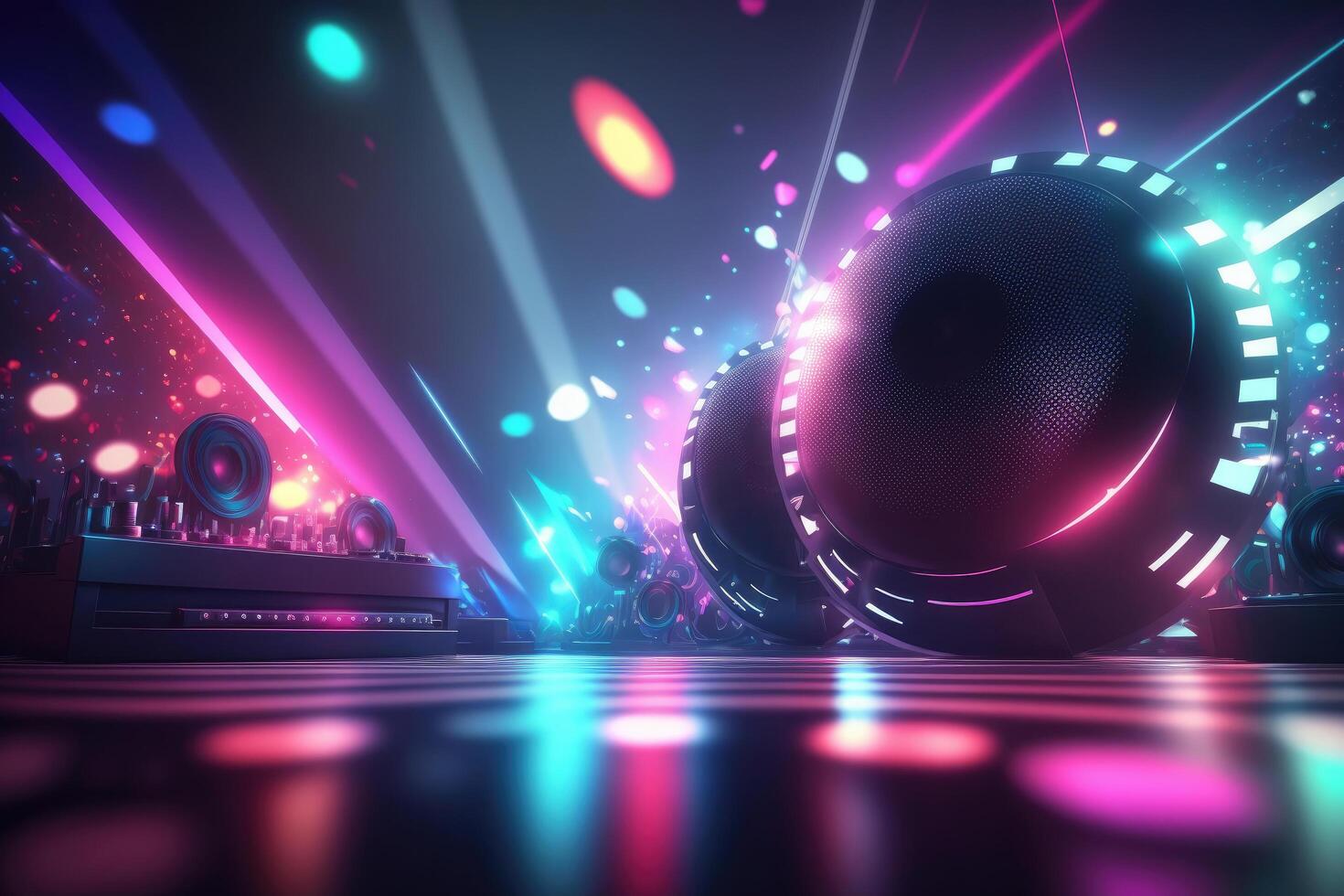 Music night party background. Illustration photo