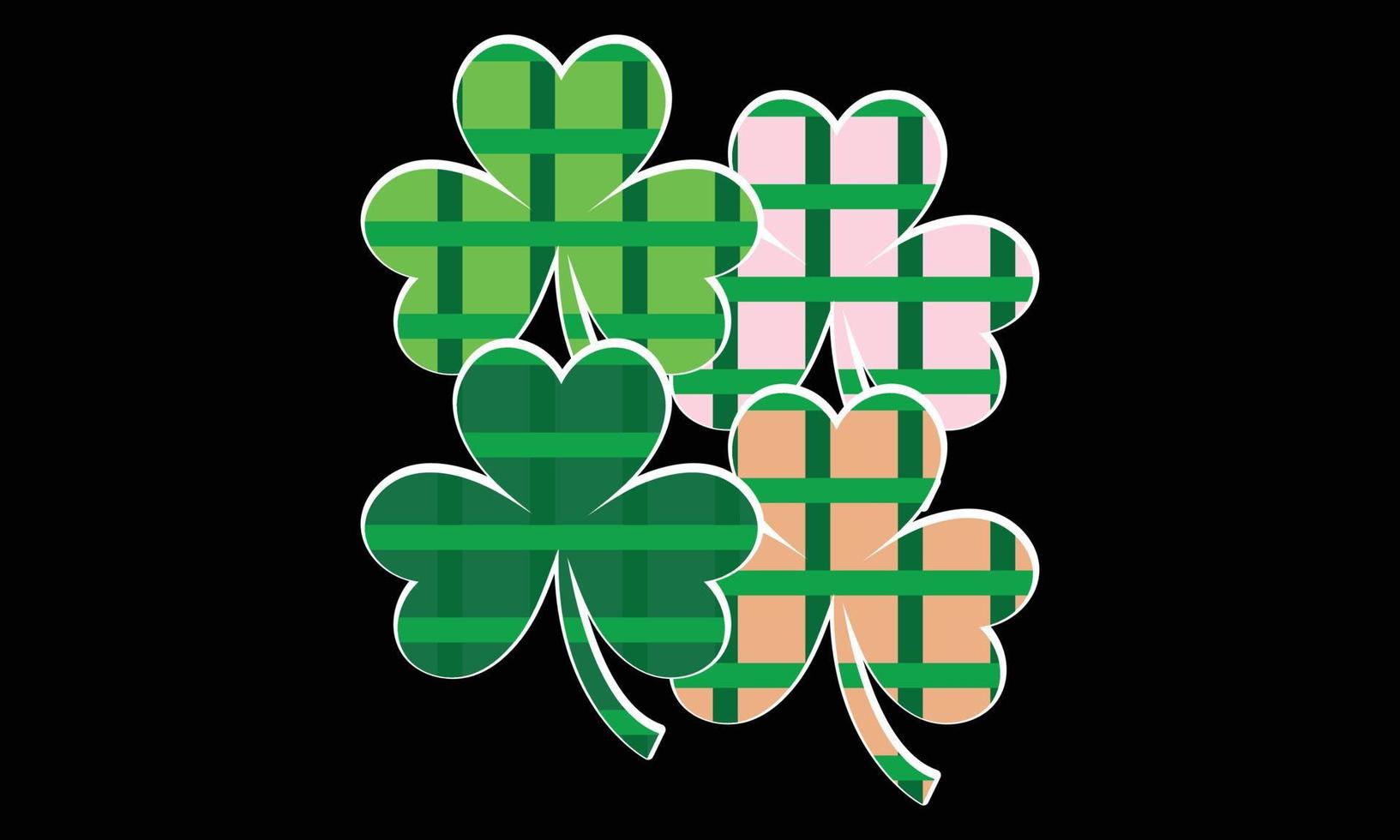 Shamrock Leopard Pattern T-shirt Design. Happy St. Patricks Day vector