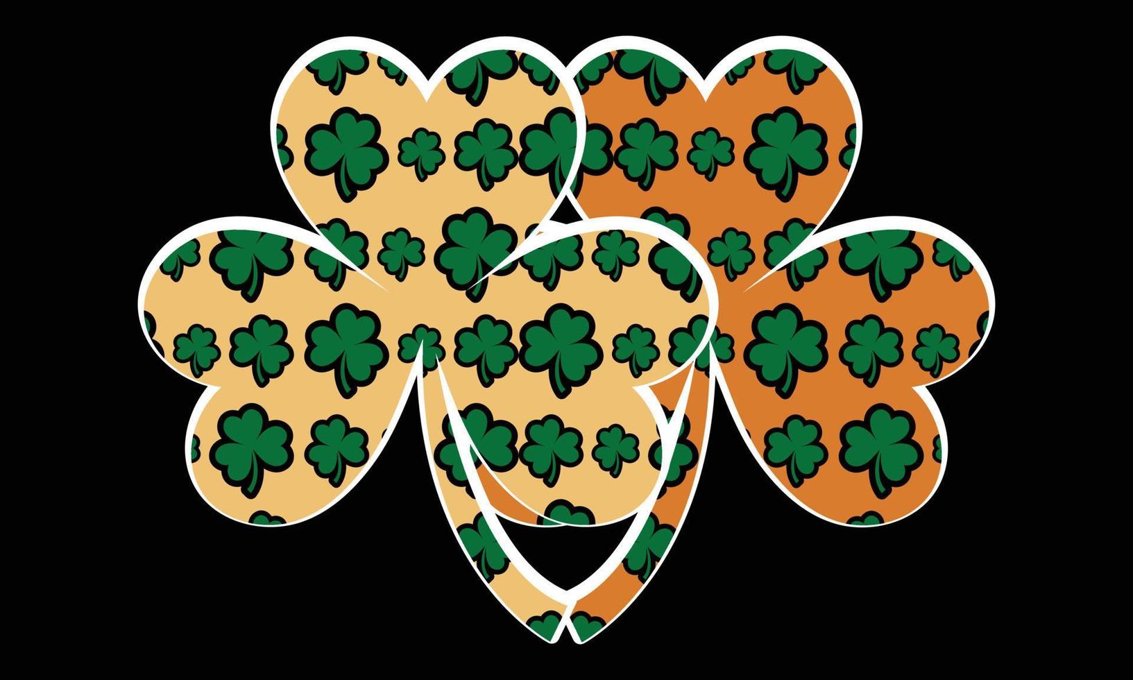 Shamrock Leopard Pattern T-shirt Design. Happy St. Patricks Day vector