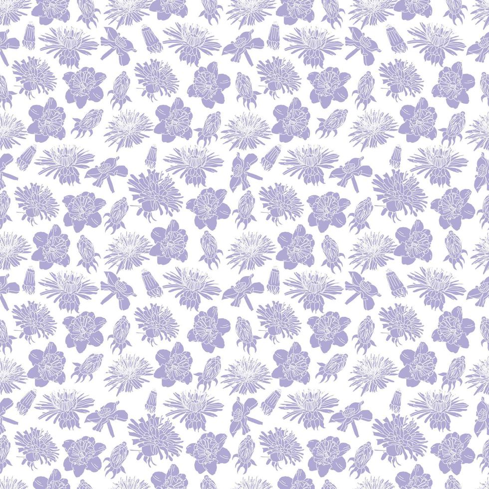 fondo floral sin costuras para textiles de moda, gráficos, fondos y artesanías vector