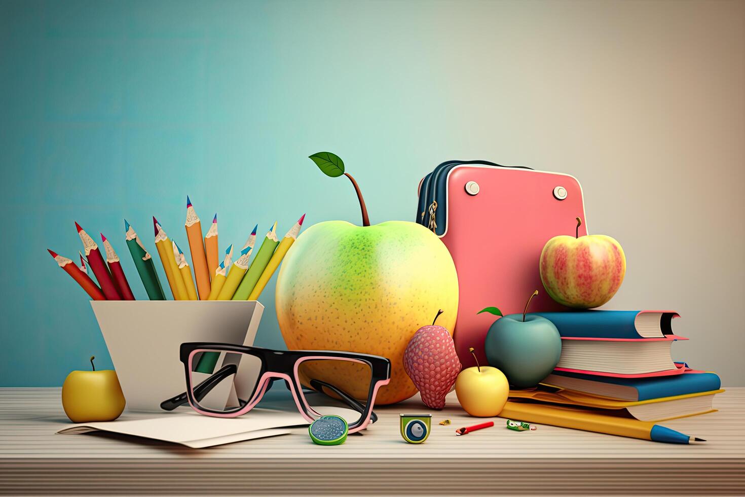 back to school background. Illustration photo