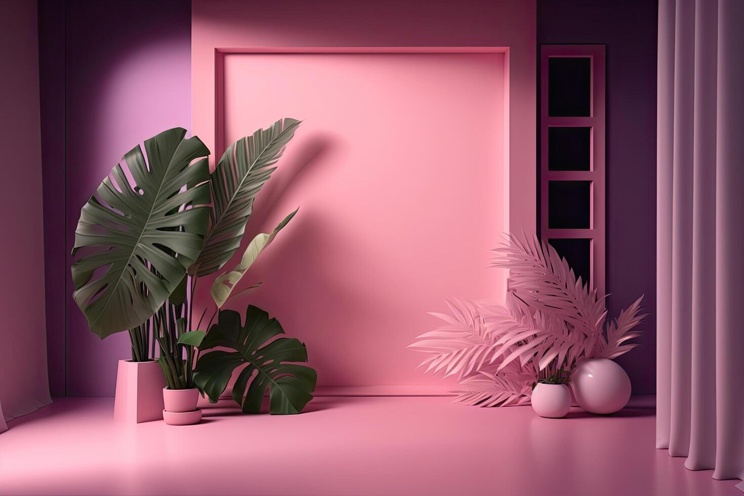 Abstract pink studio background for product presentation. Illustration photo