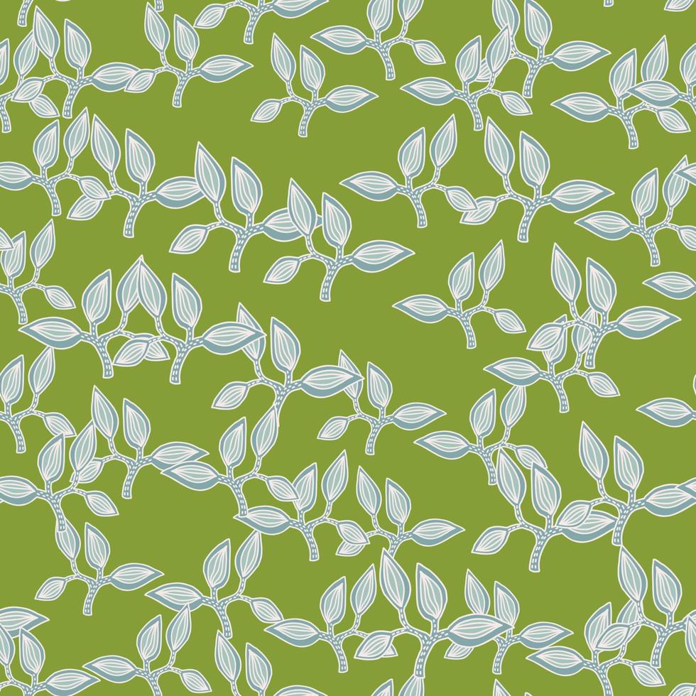 Seamless pattern with decorative leaves. Hand drawn exotic botanical texture. Sketch jungle leaf seamless wallpaper. vector