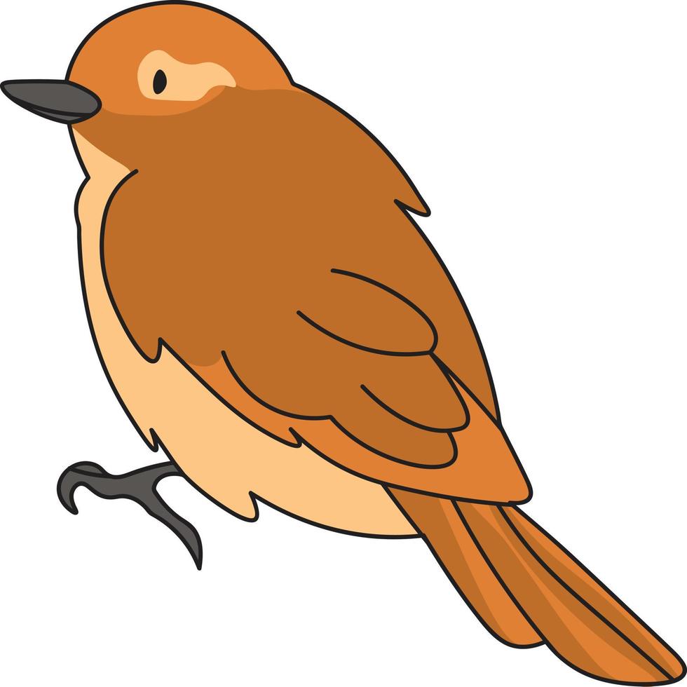 ilustración de un pájaro vector dibujos animados gracioso pájaro volador aislado en blanco