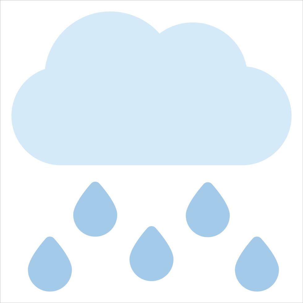 rain line icon for download vector