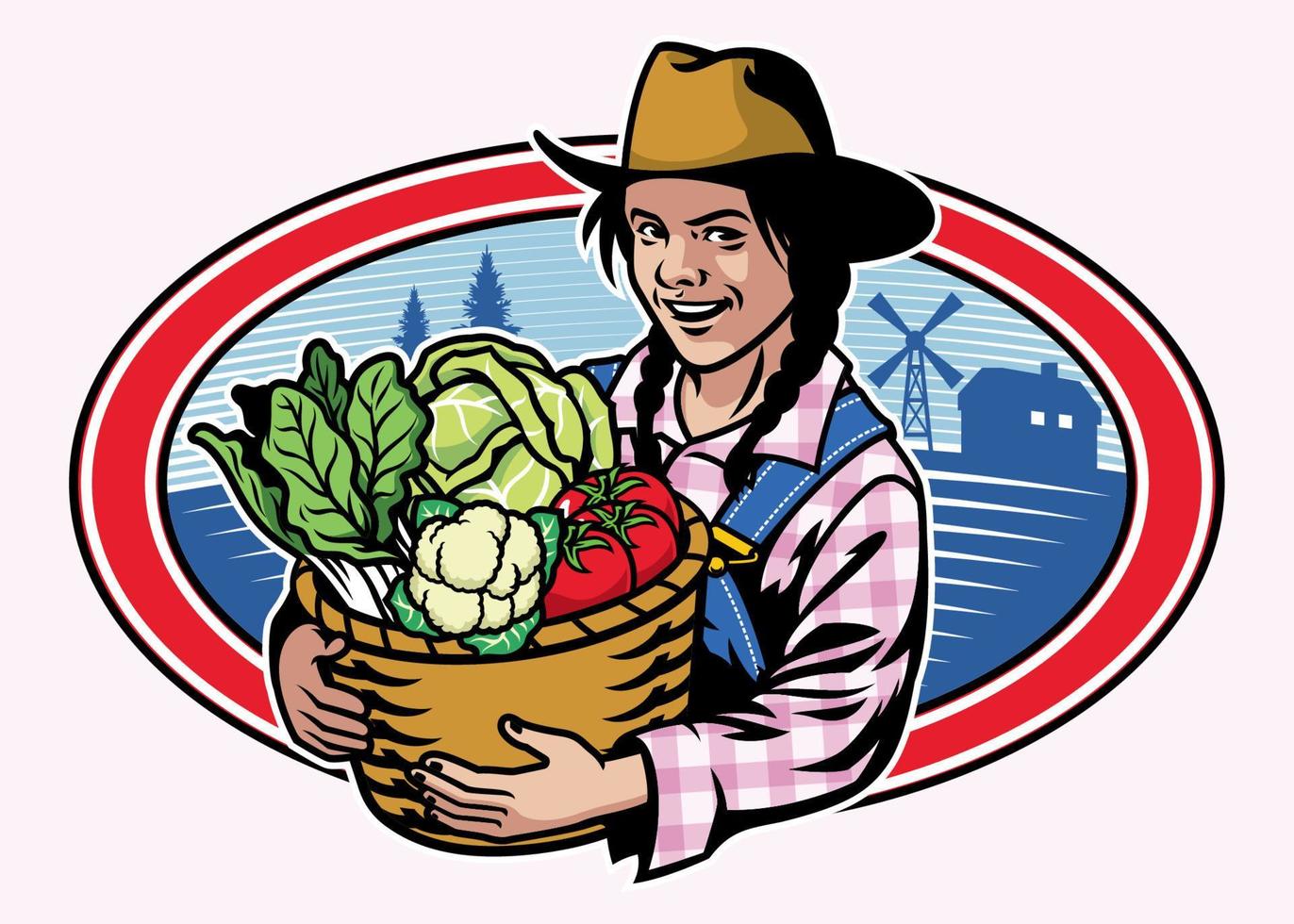 Woman Farmer Design vector