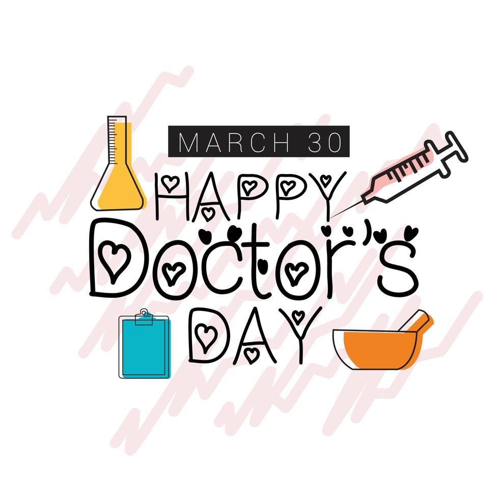 vector ilustración de un antecedentes para mundo internacional contento del doctor día.