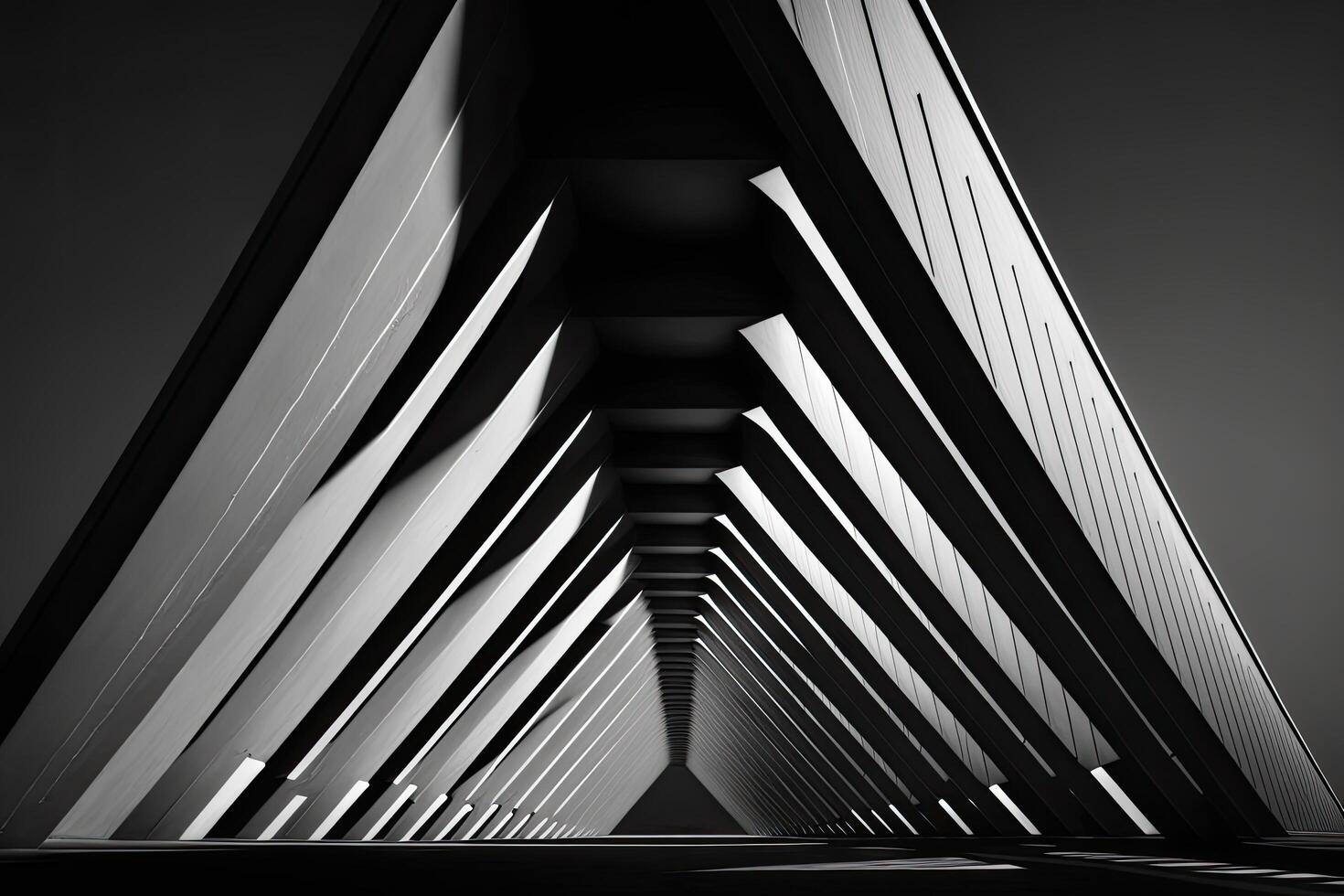 Pitched roof of a bridge. abstract architecture. Illustration photo