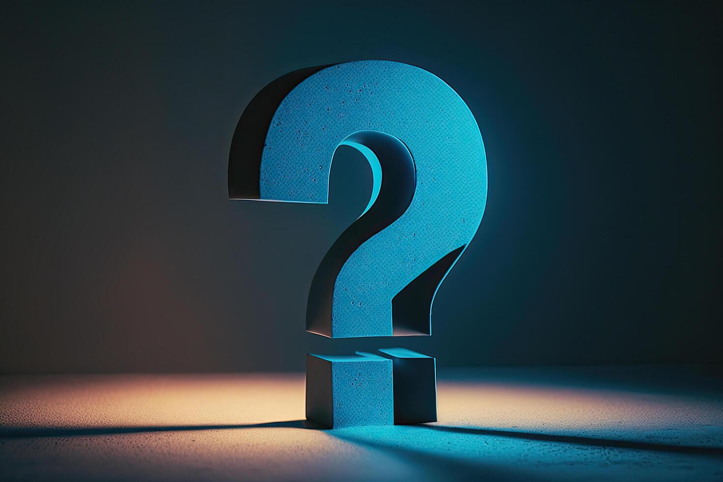 Question mark symbol for FAQ information problem. Illustration photo