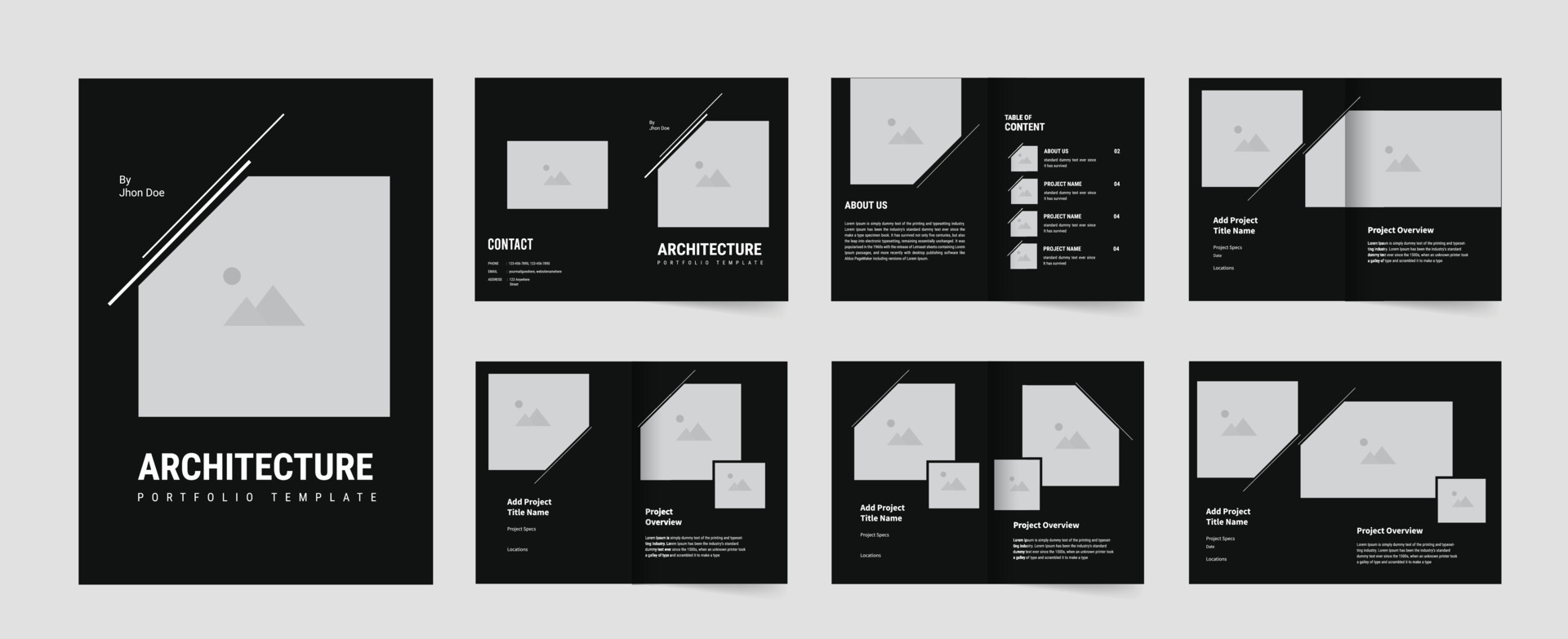 Professional Architecture Portfolio or A4 Size Portfolio Template ...