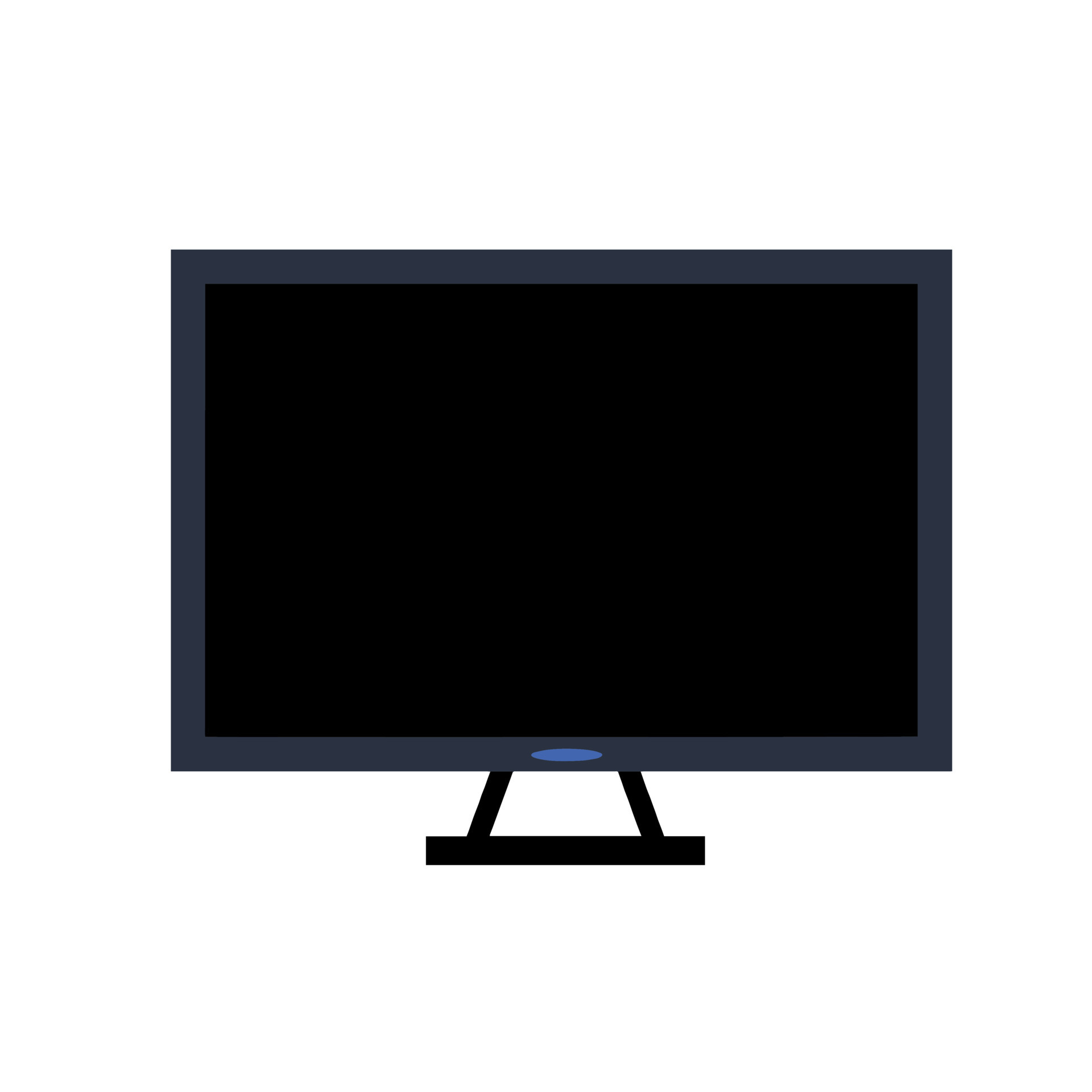 Flat television. Modern TV. Black screen. Electronic equipment and ...