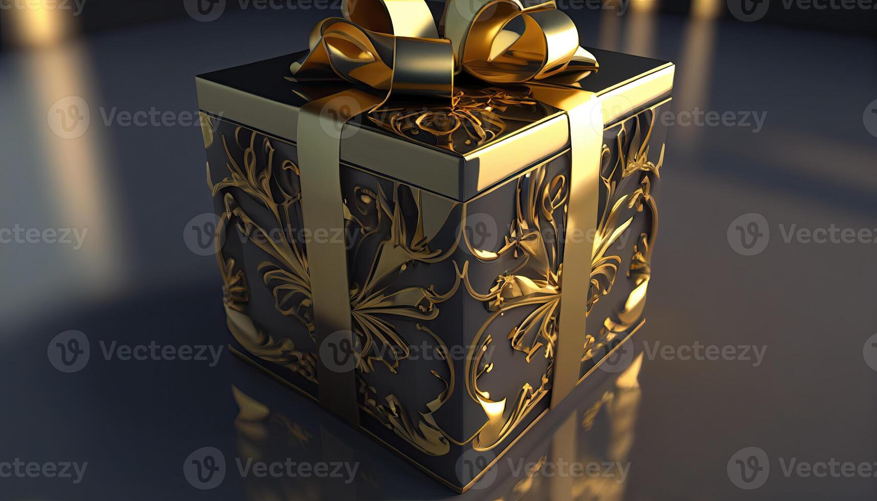 Gift box 3d illustration. photo