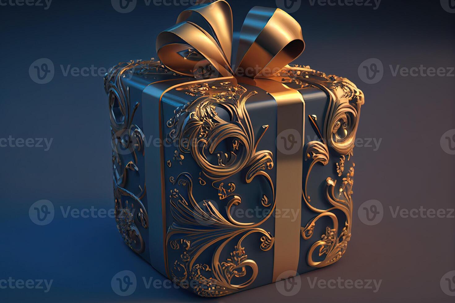 Gift box 3d illustration. photo