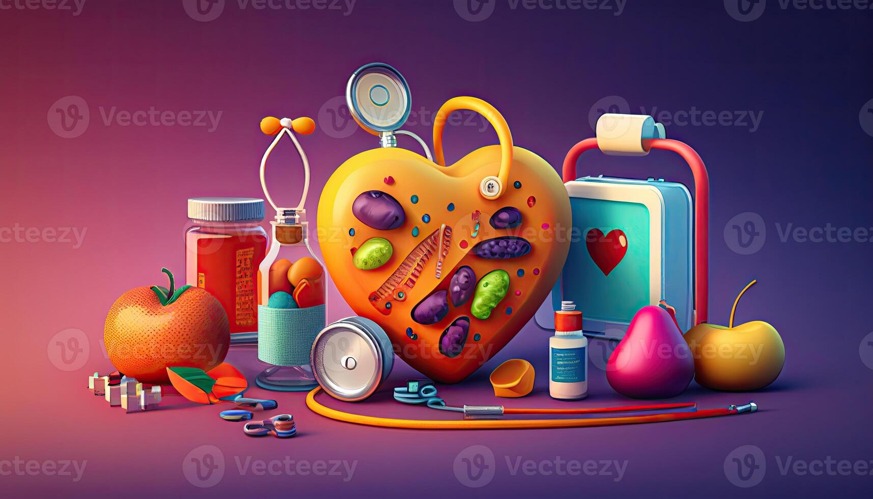 Medicine healthcare background, public health med illustration. photo