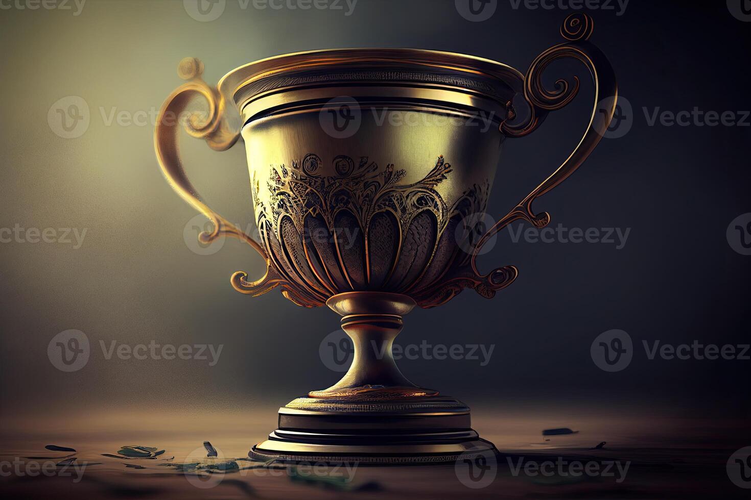 First place prize, winner cup. Win illustration, award for the winner, photo