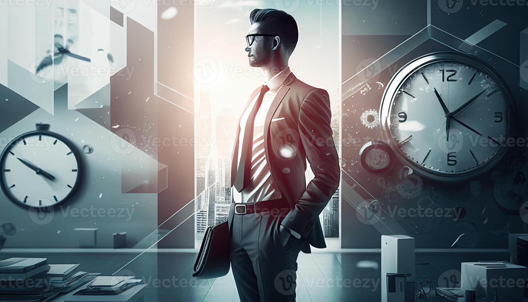 Business background concept design, management in finance, work office and success illustration, photo