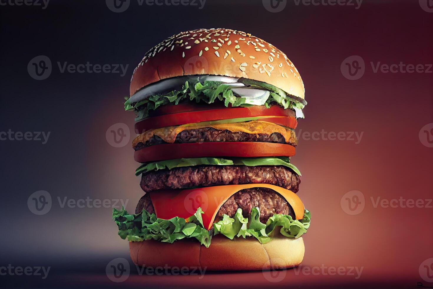 Tasty delicious burger, illustration photo