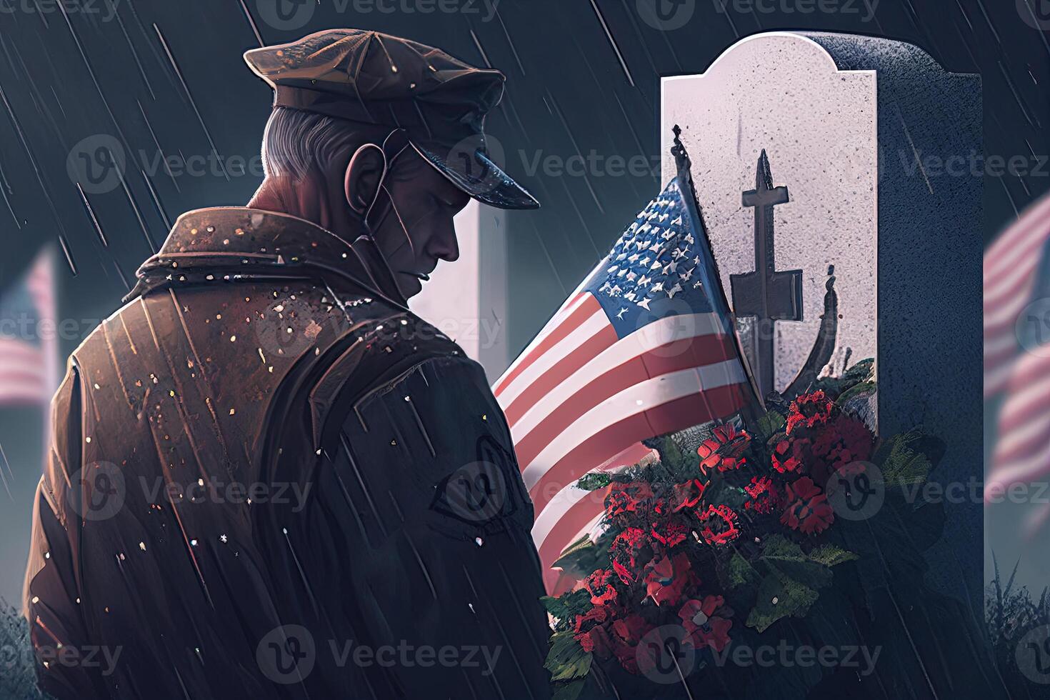 Memorial Day National Holiday illustration. photo