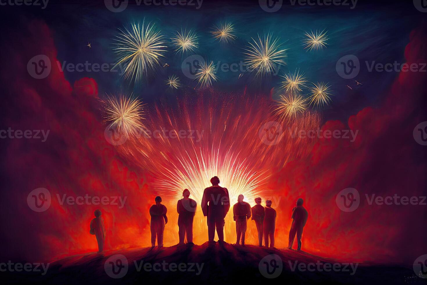 The Independence Day background, 4th July holiday celebration illustration. photo