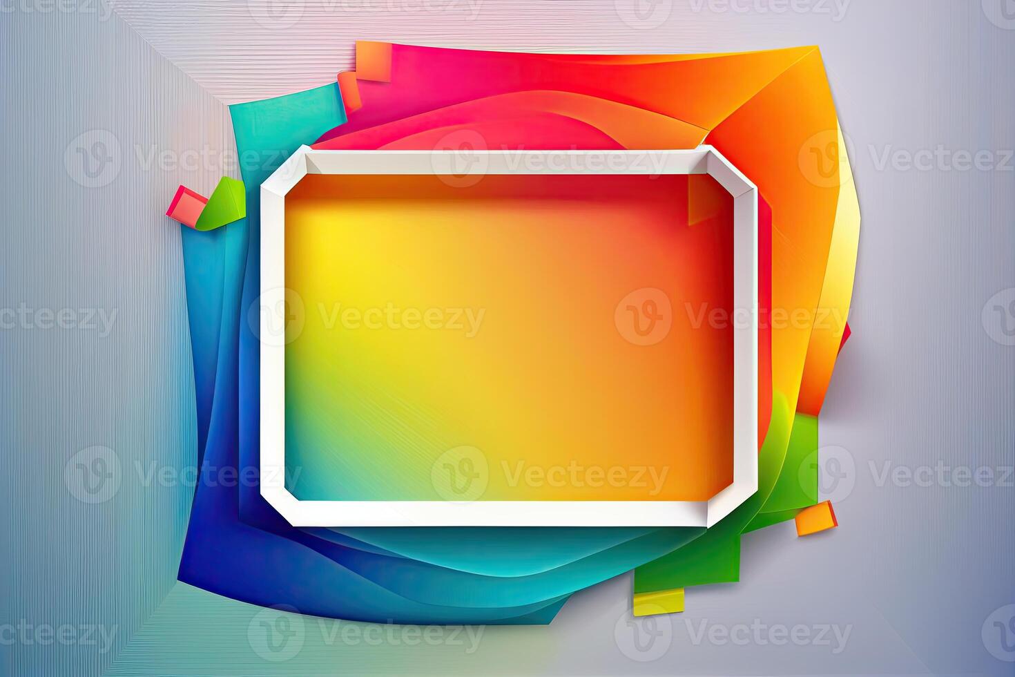 Colorful gradient frame background copy space. Rainbow mesh gradient layout mockup, design photo