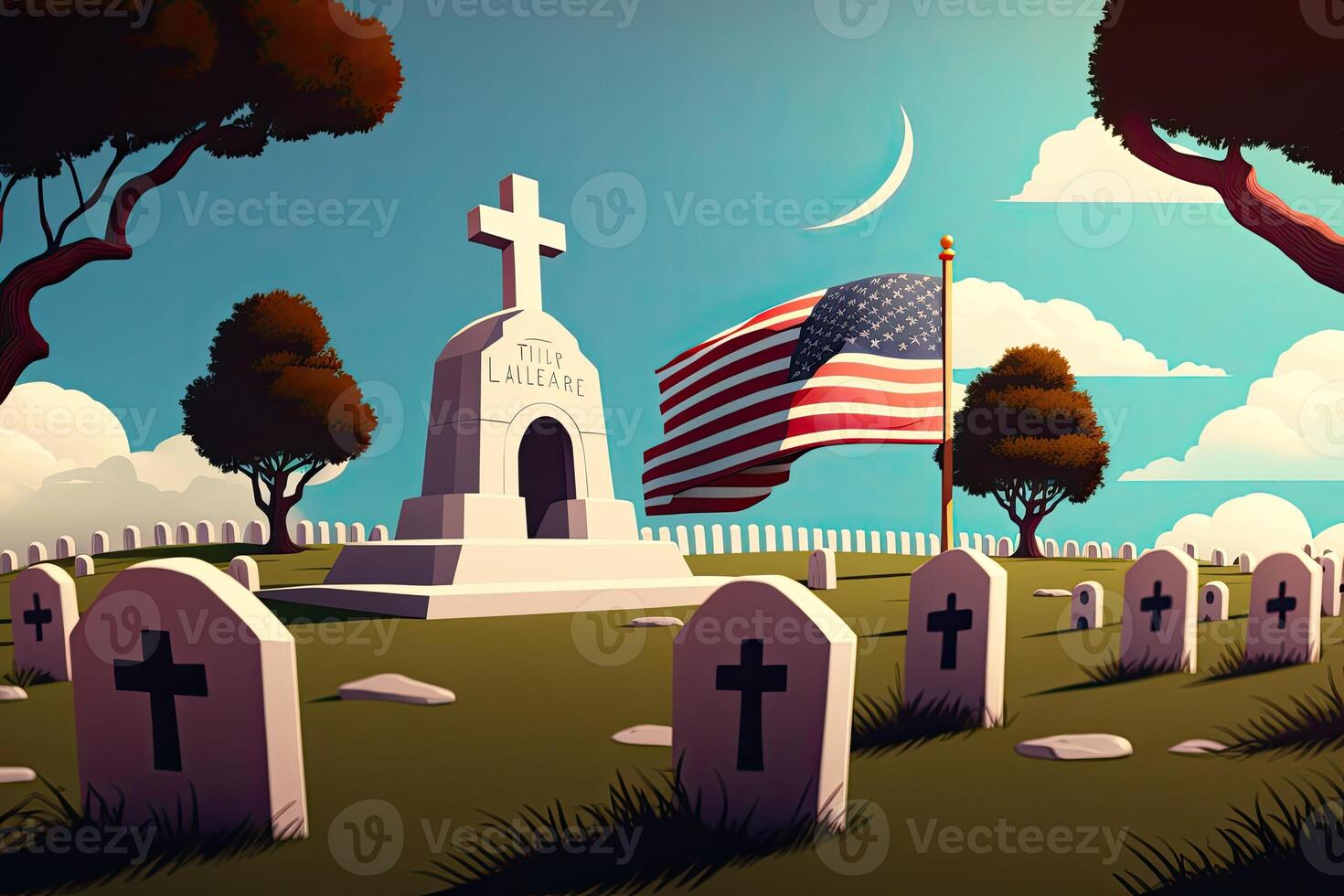 Memorial Day National Holiday illustration. photo