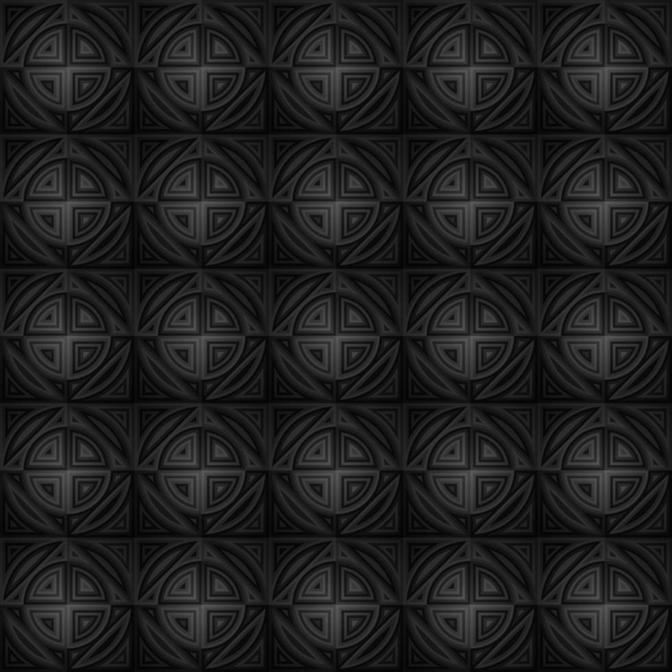 Dark black mosaic abstract seamless geometric grid background vector