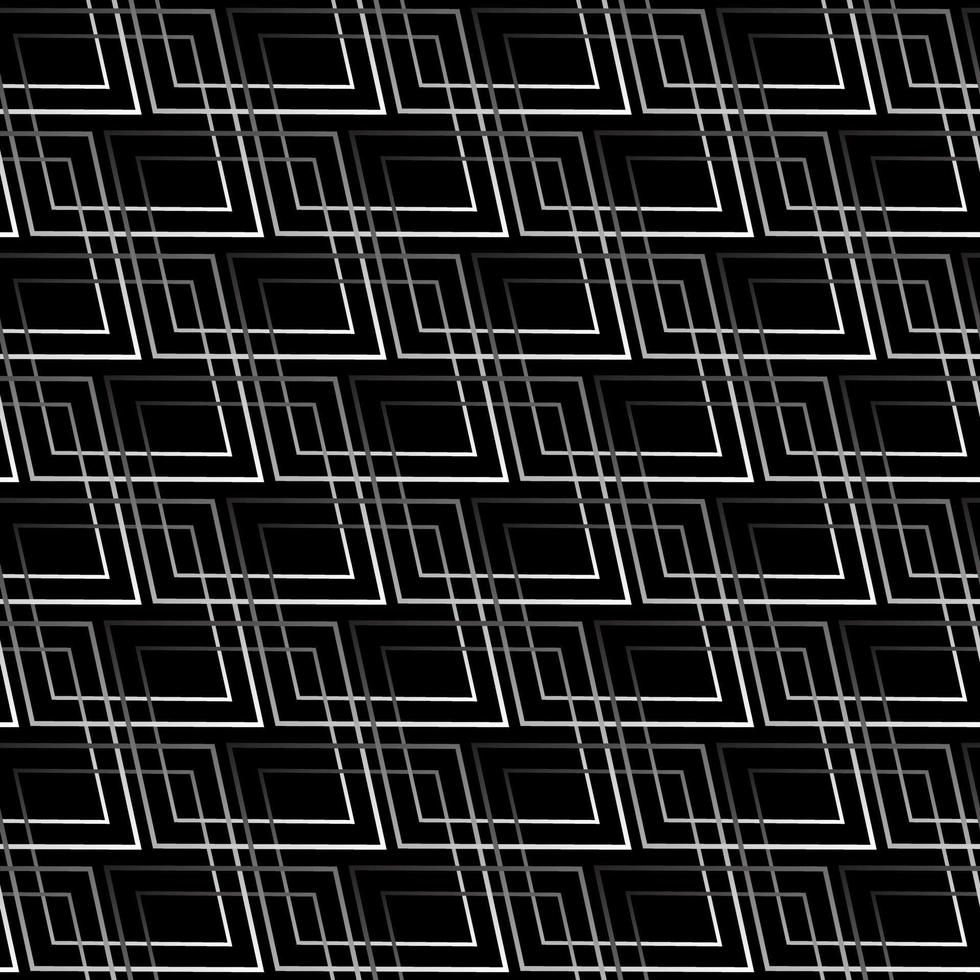 Geometric grid background Modern black and white abstract texture vector
