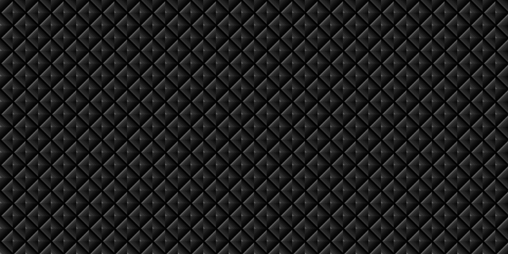 Dark black Geometric grid Carbon fiber background Modern dark abstract seamless texture vector