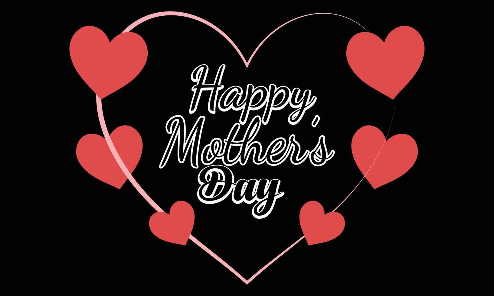 Happy Mothers, Mom, Mommy, Day T-shirt Design. vector