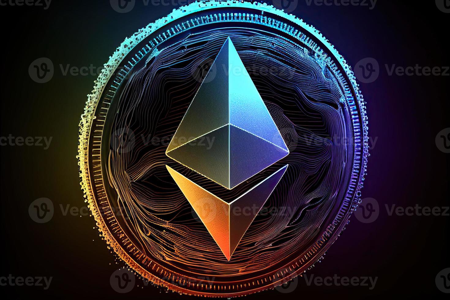 Ethereum ETH logo symbol photo