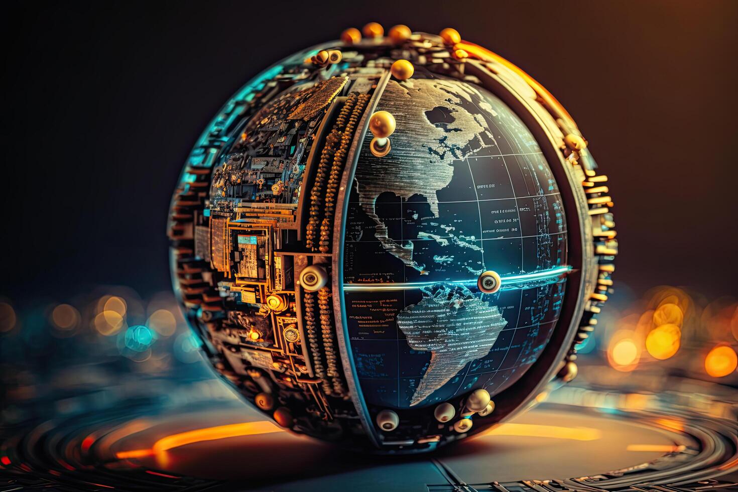 Communication technologies for Internet business. Illustration photo