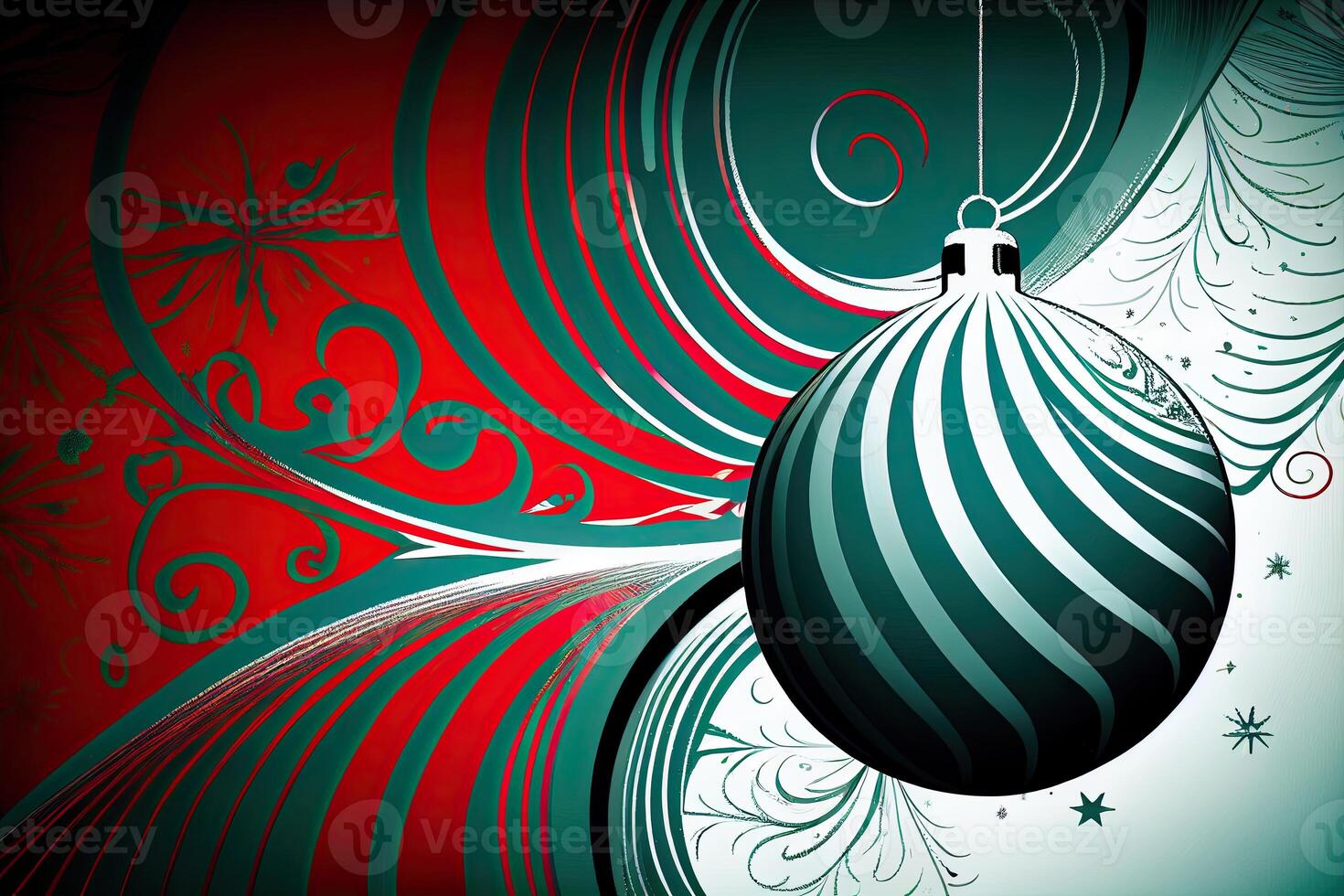 New Year and Merry Christmas Holiday Winter Background. Christmas decorations, backdrop with copy space, photo