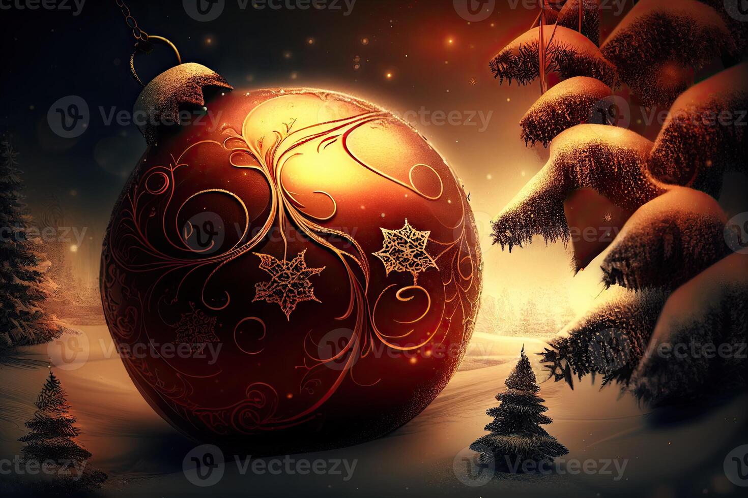 New Year and Merry Christmas Holiday Winter Background. Christmas decorations, backdrop with copy space, photo