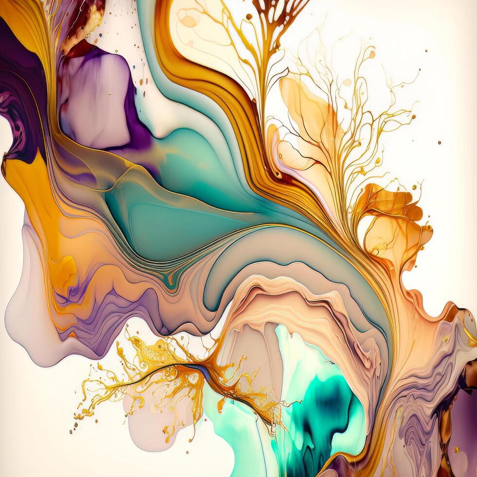 Natural luxury abstract fluid art painting in alcohol. Illustration