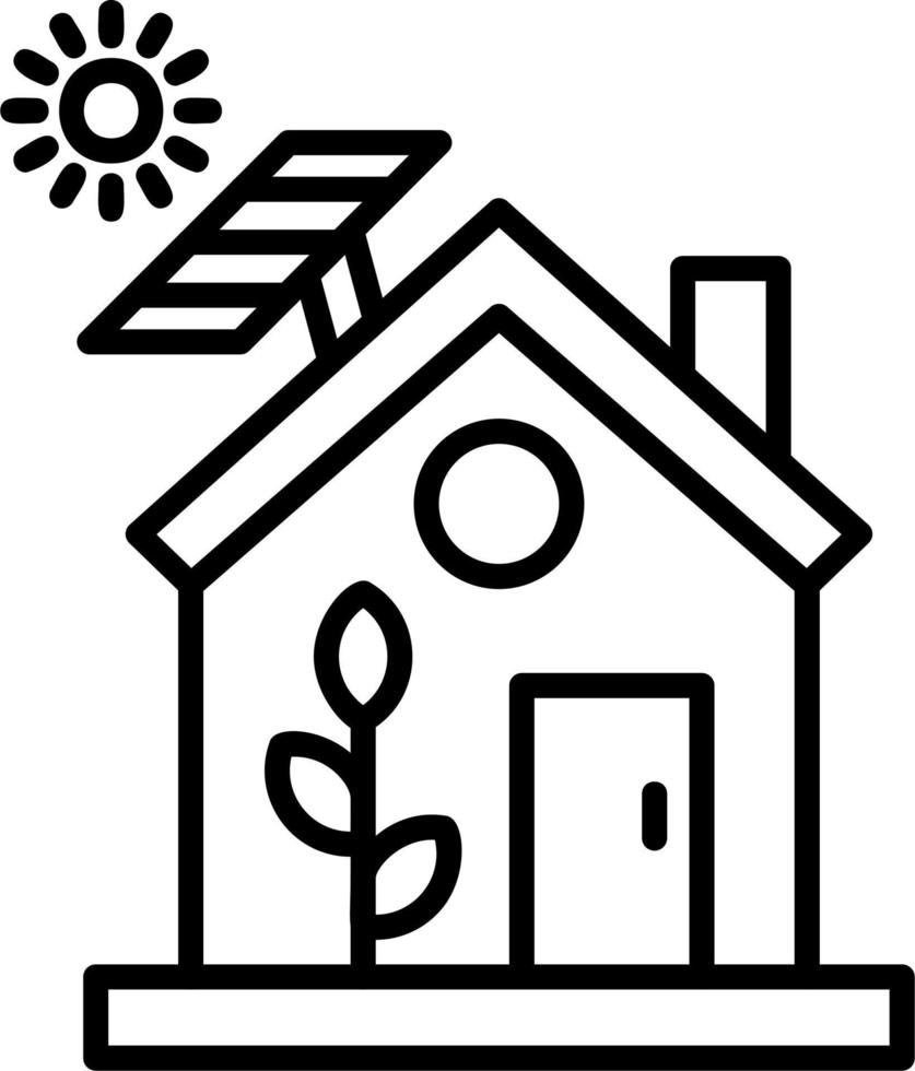 Eco House vector icon
