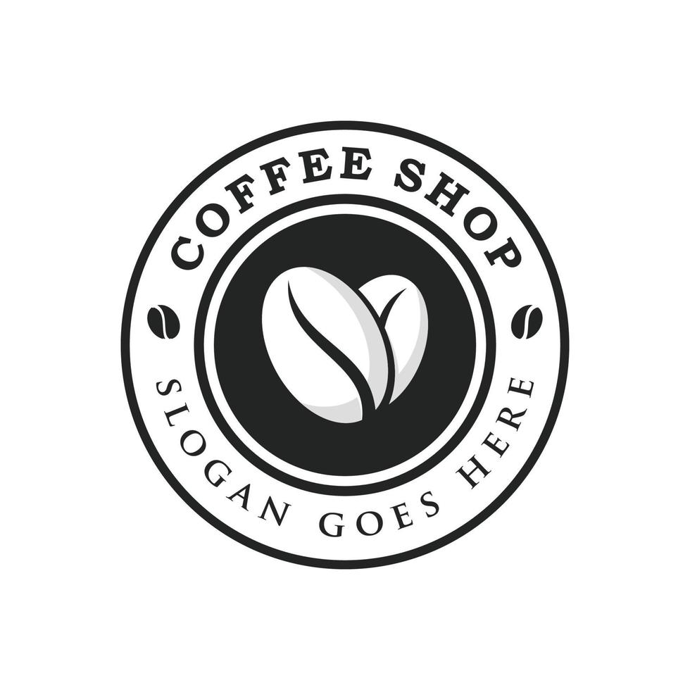 ilustración de diseño de logotipo de cafetería vector