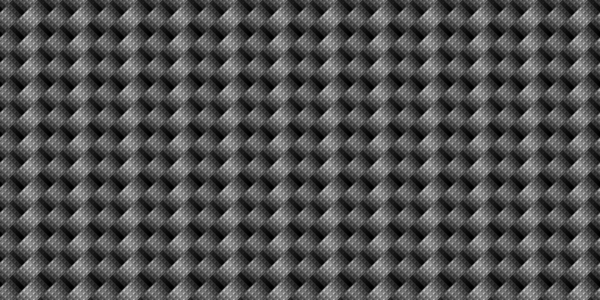 Carbon fiber background Modern dark abstract seamless texture vector