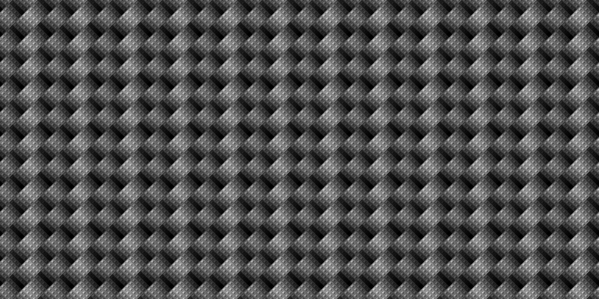 Carbon fiber background Modern dark abstract seamless texture vector