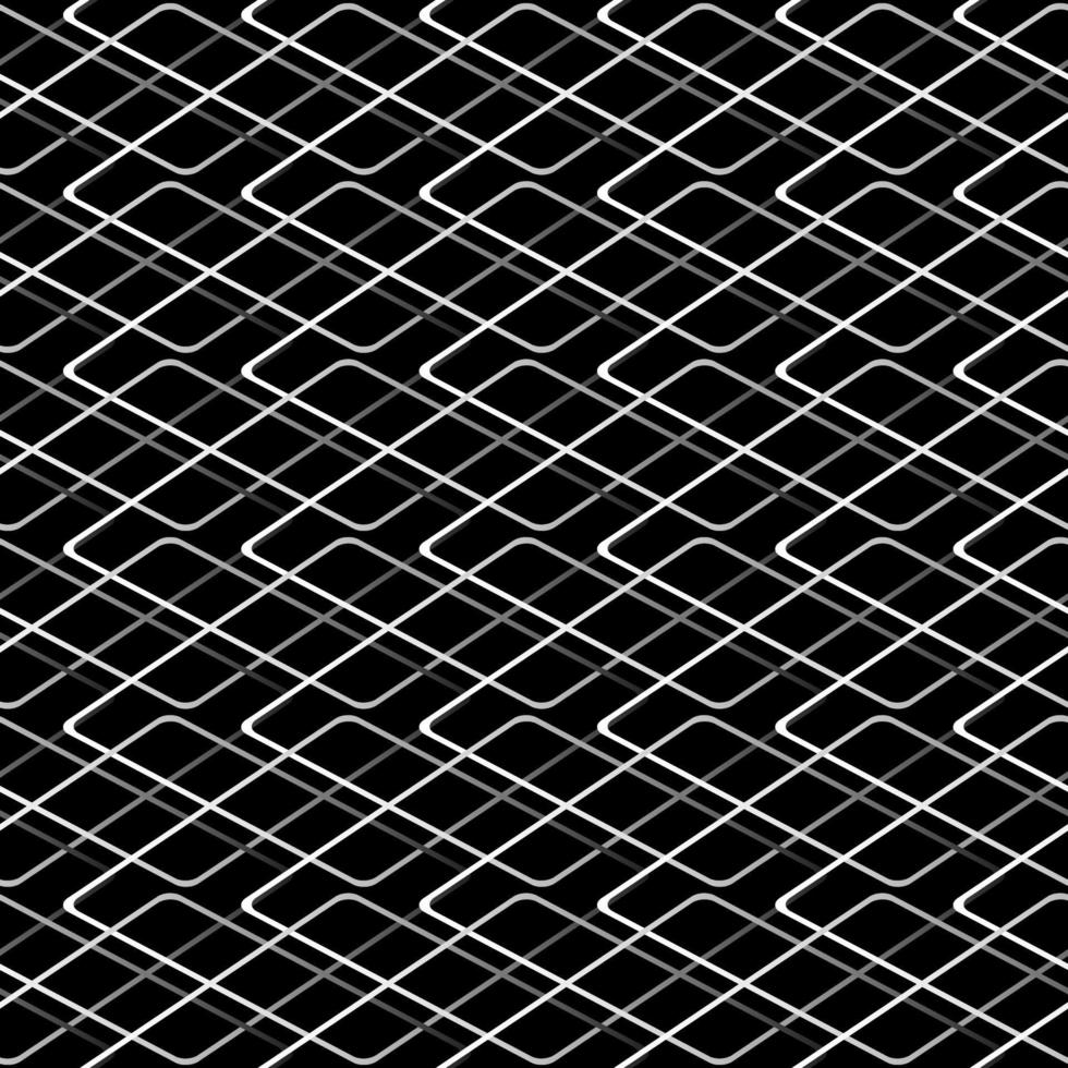 Geometric grid background Modern black and white abstract texture vector