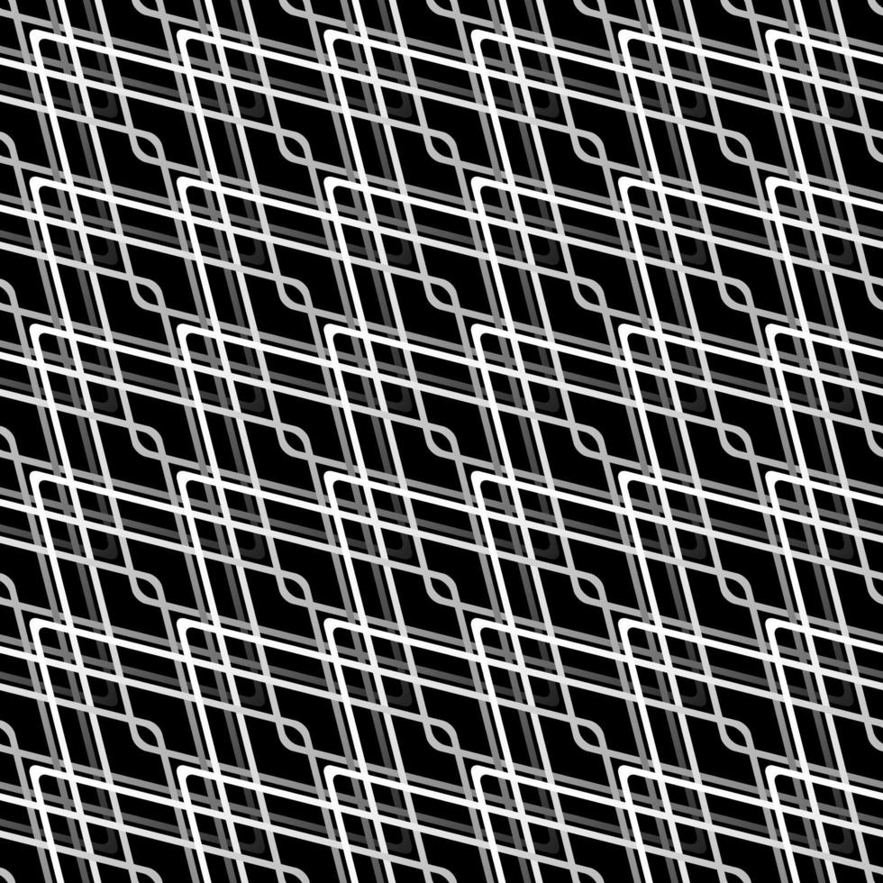 Geometric grid background Modern black and white abstract texture vector