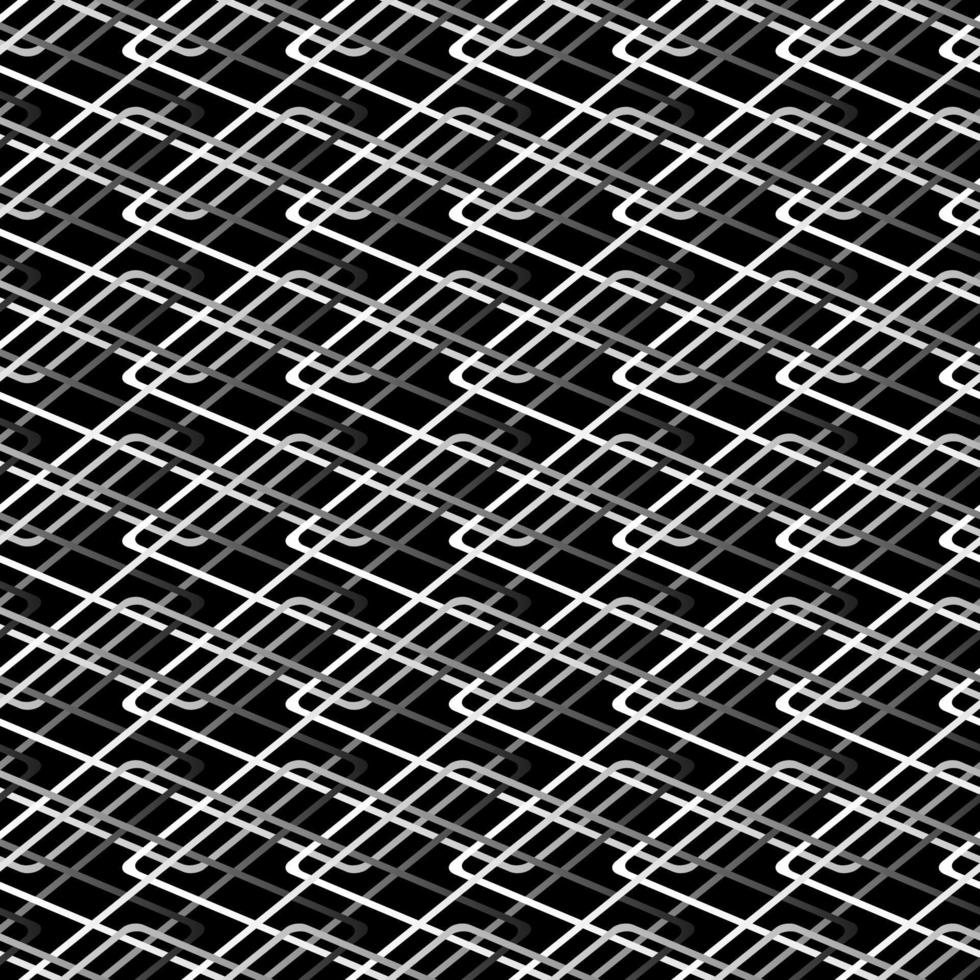 Geometric grid background Modern black and white abstract texture vector