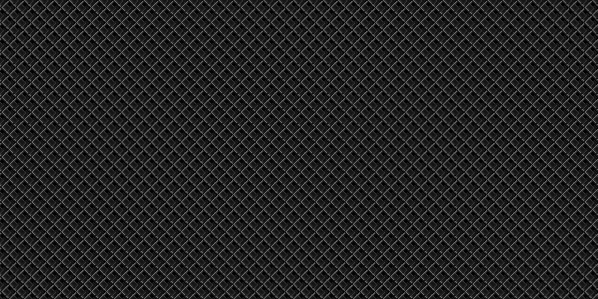 Dark black Geometric grid Carbon fiber background Modern dark abstract seamless texture vector
