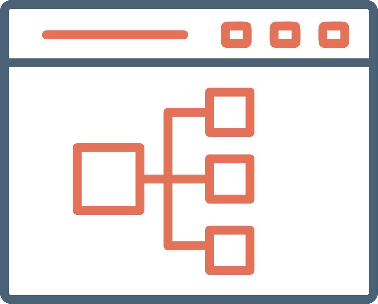 en línea diagrama de flujo vector icono