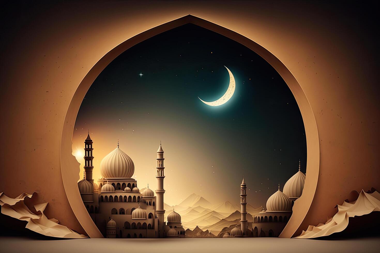 Ramadan Holiday Background. Illustration photo